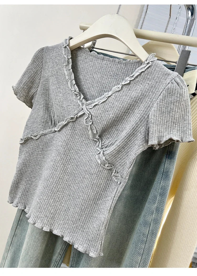 Summer Women T Shirt T-Shirt Woman Clothes Tops Tshirt Female Crop Top Tees Y2k Para Mujer Ropa De Mujer Roupas Feminina Traf