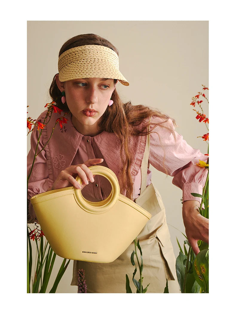 Amazing Song Shell Bag Handbag Niche Leather Ol Cross-Body Bag