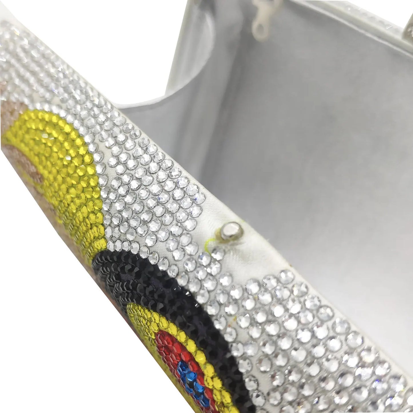Novelty Toucan Bird Women Crystal Evening Bags Rhinestones Box Minaudiere Clutch Party Cocktail Handbag Diamond Chain Purse