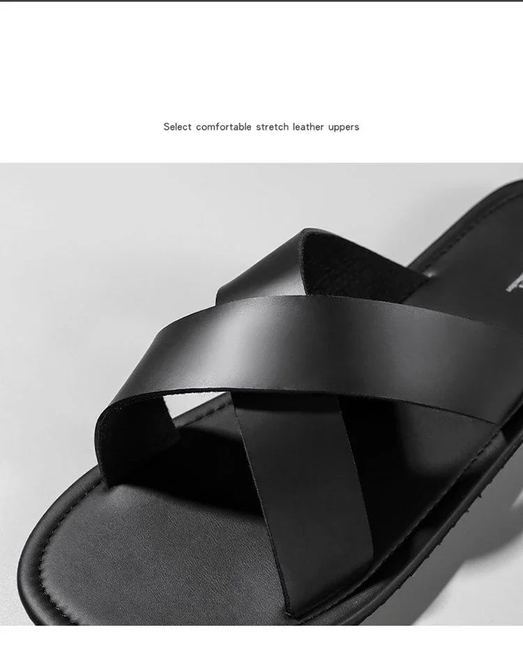 New Slippers Men's Summer Casual Shoes for Men Outdoor Comfortable Soft Sole Slides Beach Sandals Size 39-46 Dropshipping