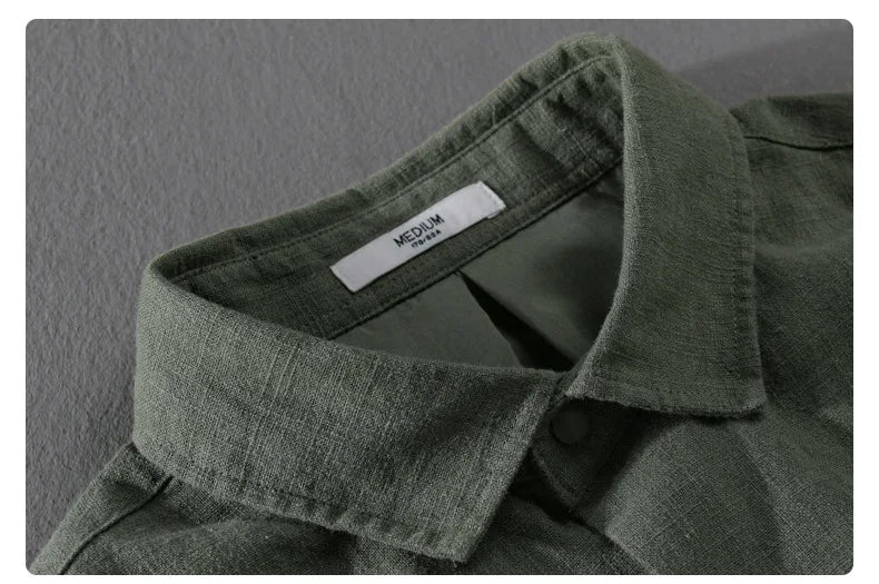 Spring and Autumn New Comfortable Linen Mens Jacket Loose Simple Casual Youth Versatile Cotton Linen Men Clothing FY202