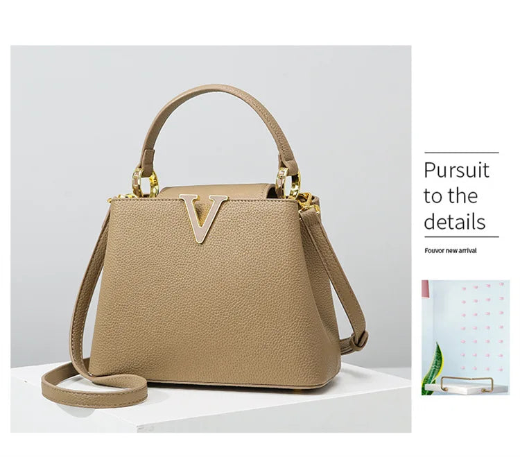 New Summer Versatile Women's Bag High-end Sense Exquisite Handbag Soft Leather Crossbody Commuter Bags Luxury Fashion