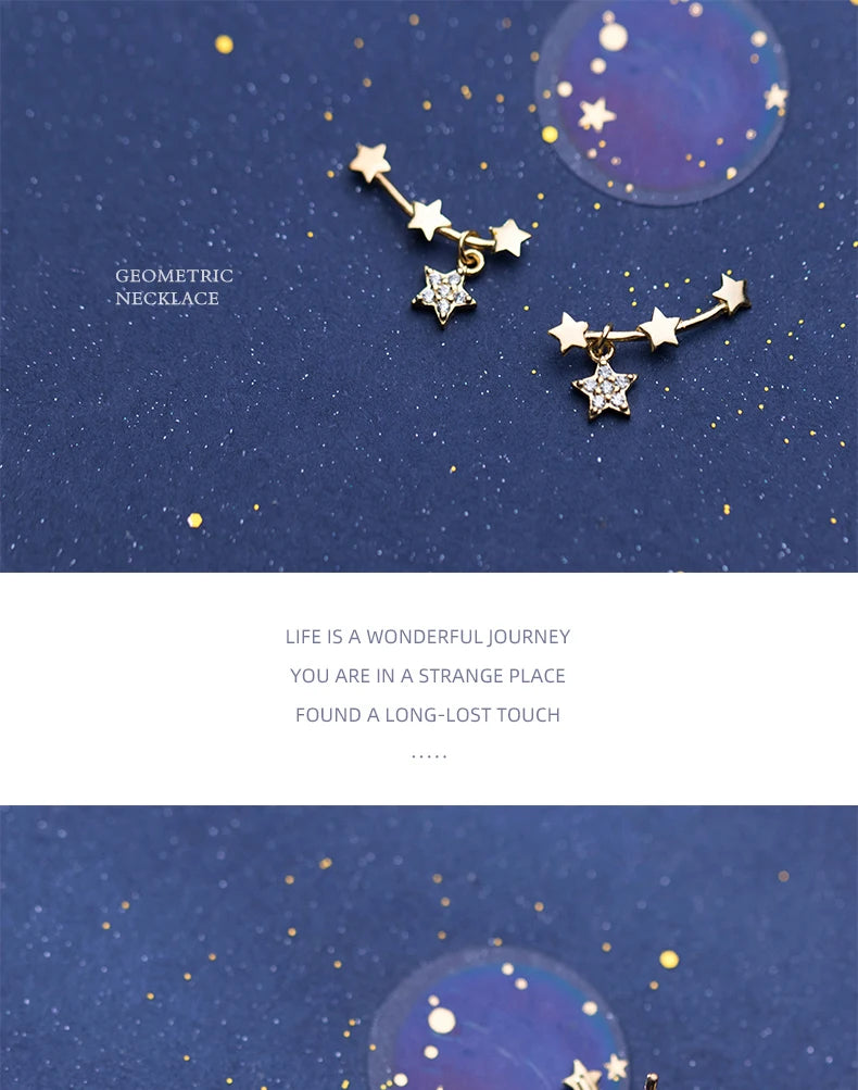 Modian Stackable Twinkle Star Sterling Silver 925 Stud Earrings for Women Fashion 3 Color Simple Ear Pin Fine Jewelry 2020 New