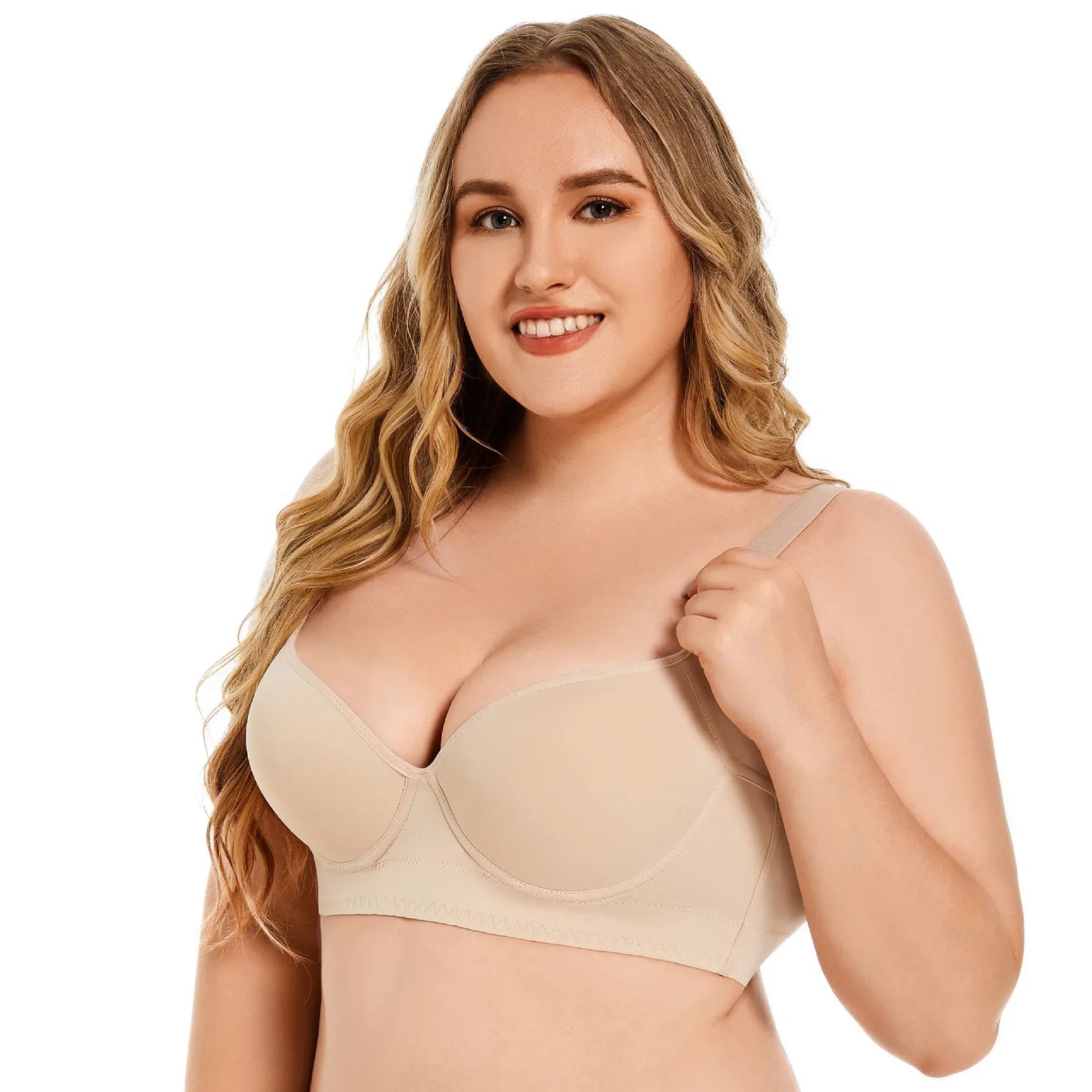 Push-Up Back Smoothing Bra Back Smooth Out Shaper Plus Size Wide Band Bras Shapewear Back Fat Smooth Underwear Shapers F Cup