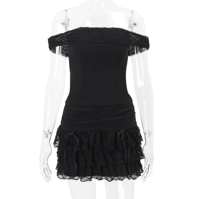 Candyhot Off Shoulder Solid Sexy Fashion Backless Strapless Fairycore Skirt Set 2025 Spring New Prom Party Evening 2 Pieces Set