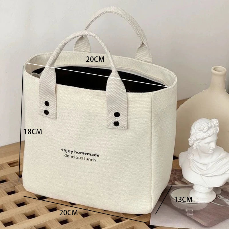 Women's Canvas Handbag Solid Color Women's Casual Large Capacity Travel Bag