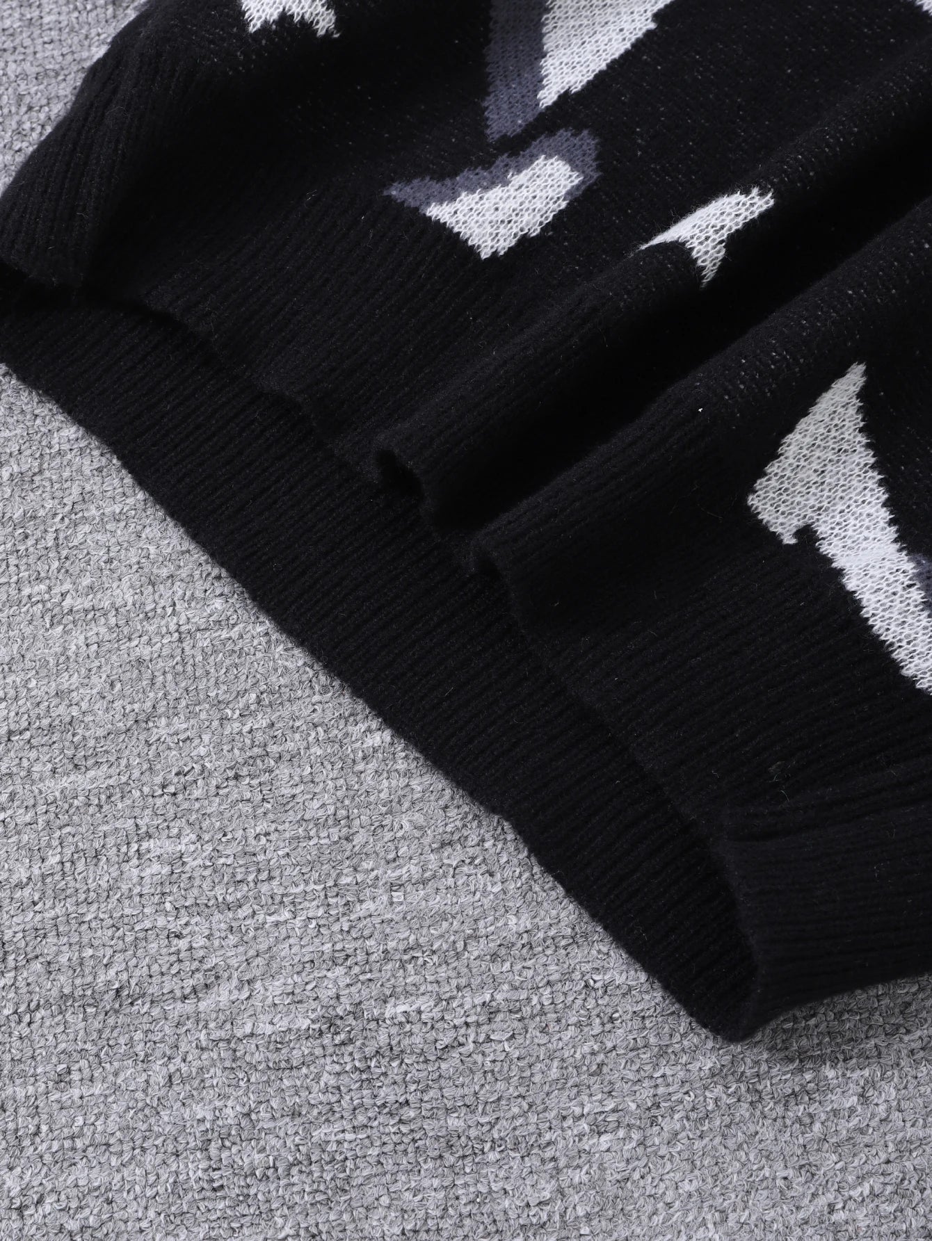 New Popular Spring & Fall Astronaut Star-Picking Jacquard Pattern Pullover Sweater Casual Round Neck Contrast Color Knitted Men'