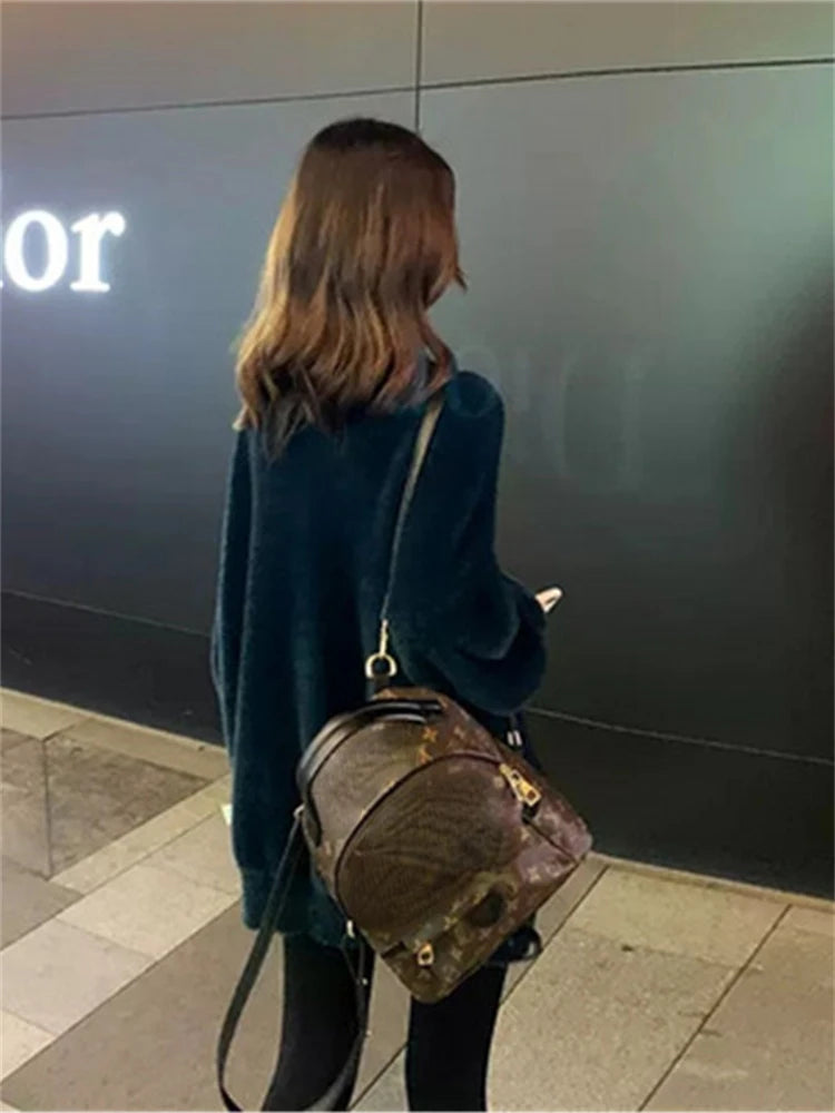Women Sweater Womens Winter Sweaters Pullover Traf Female Knitting Overszie Long Sleeve Loose Knitted Outerwear Ropa De Mujer