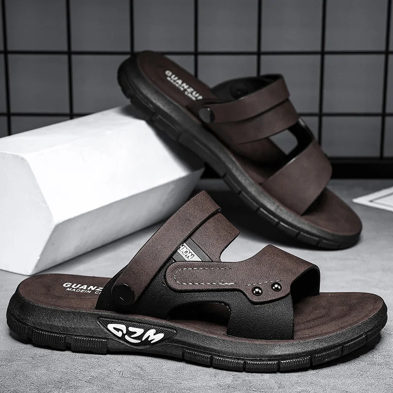 YRZL Men Slides Summer Comfortable Slippers Sandals for Men Soft Lightweight Breathable Casual Beach Shoes Indoor Outdoor Slides
