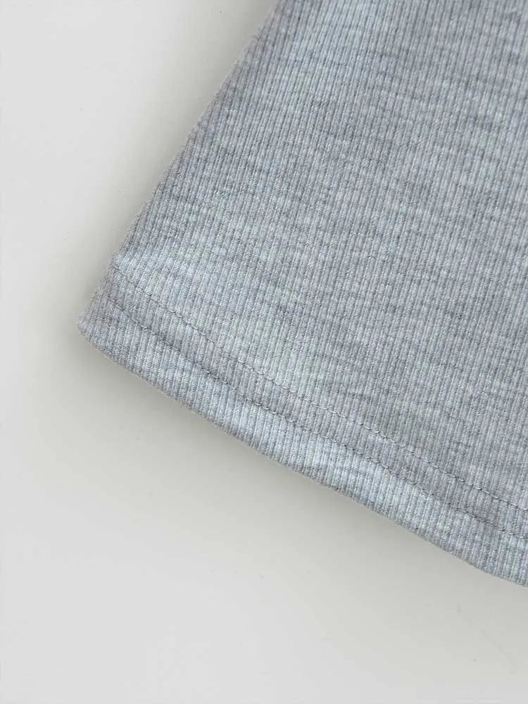 Summer square neck high elasticity crop top women's short sleeved sexy top slim fit pullover base shirt