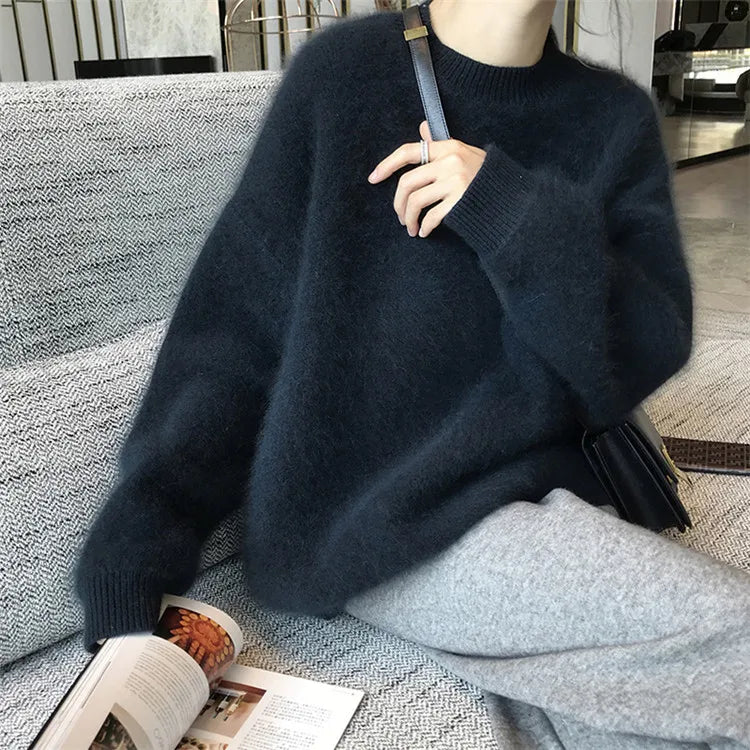 Women Sweater Womens Winter Sweaters Pullover Traf Female Knitting Overszie Long Sleeve Loose Knitted Outerwear Ropa De Mujer