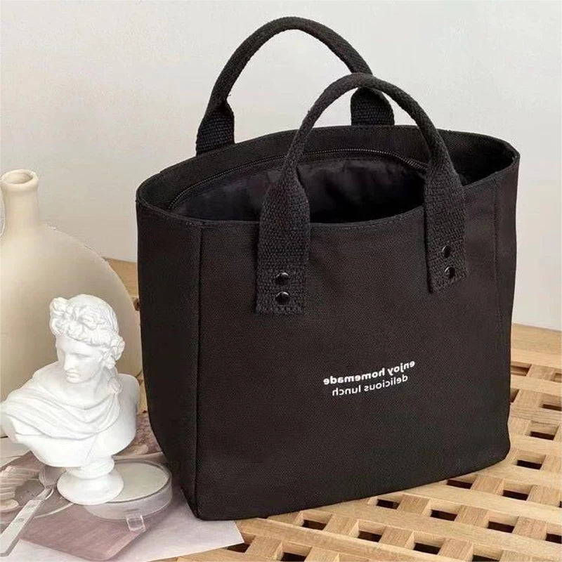 Women's Canvas Handbag Solid Color Women's Casual Large Capacity Travel Bag