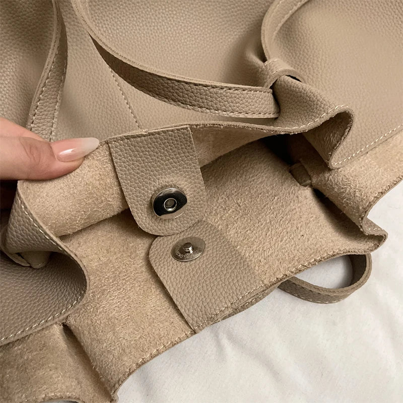 Women's Shoulder Bag Suede Nubuck Large Capacity Hand-held Wing Tote Bag Designer Long Shoulder Strap Shopping Roomy Bags New