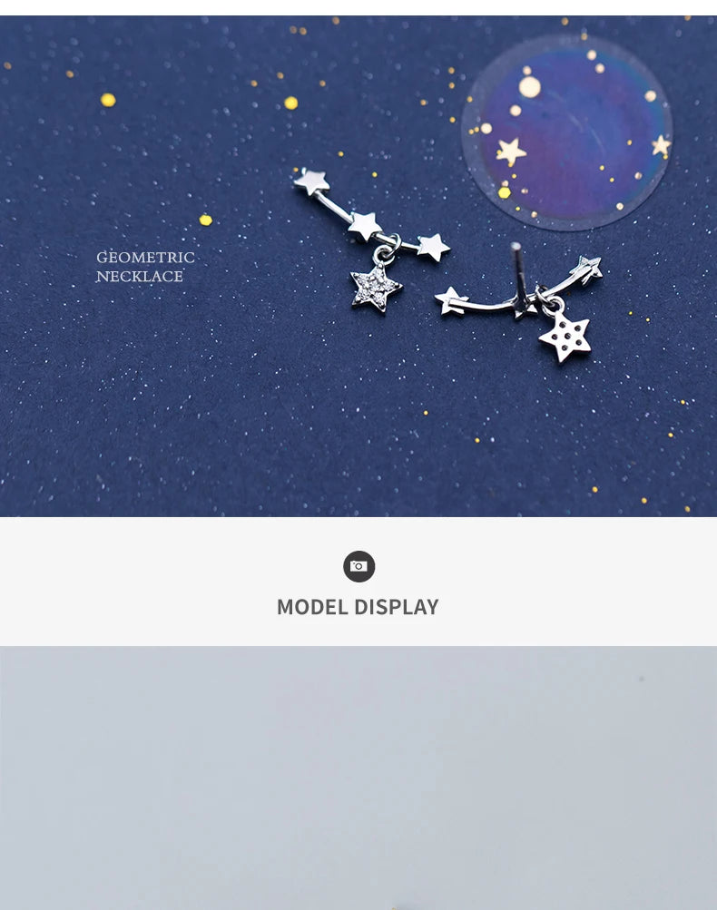Modian Stackable Twinkle Star Sterling Silver 925 Stud Earrings for Women Fashion 3 Color Simple Ear Pin Fine Jewelry 2020 New