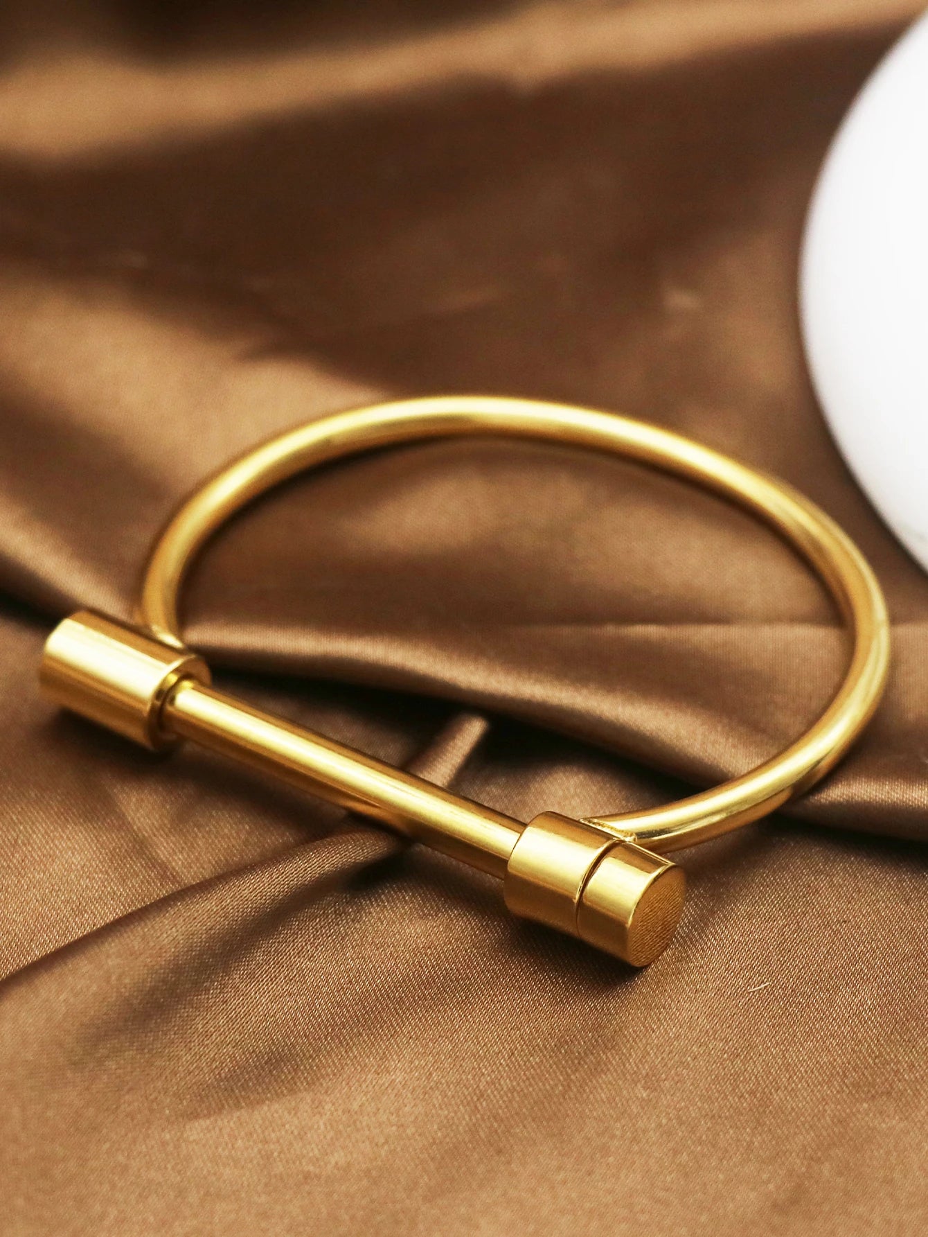 No fade 316L Stainless Stee Bracelets&Bangles Women Cuff Bracelet Female Metal Screw Brand Design Ladies Wrist Jewery