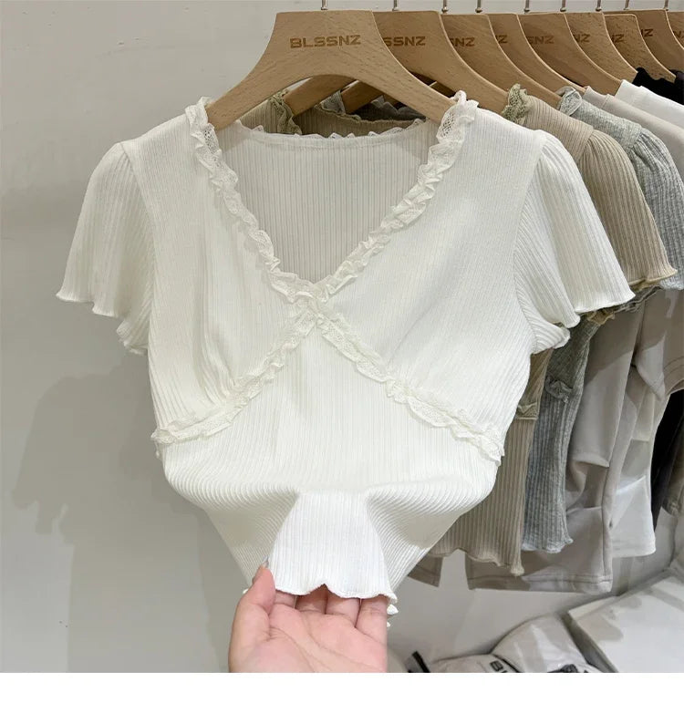 Summer Women T Shirt T-Shirt Woman Clothes Tops Tshirt Female Crop Top Tees Y2k Para Mujer Ropa De Mujer Roupas Feminina Traf