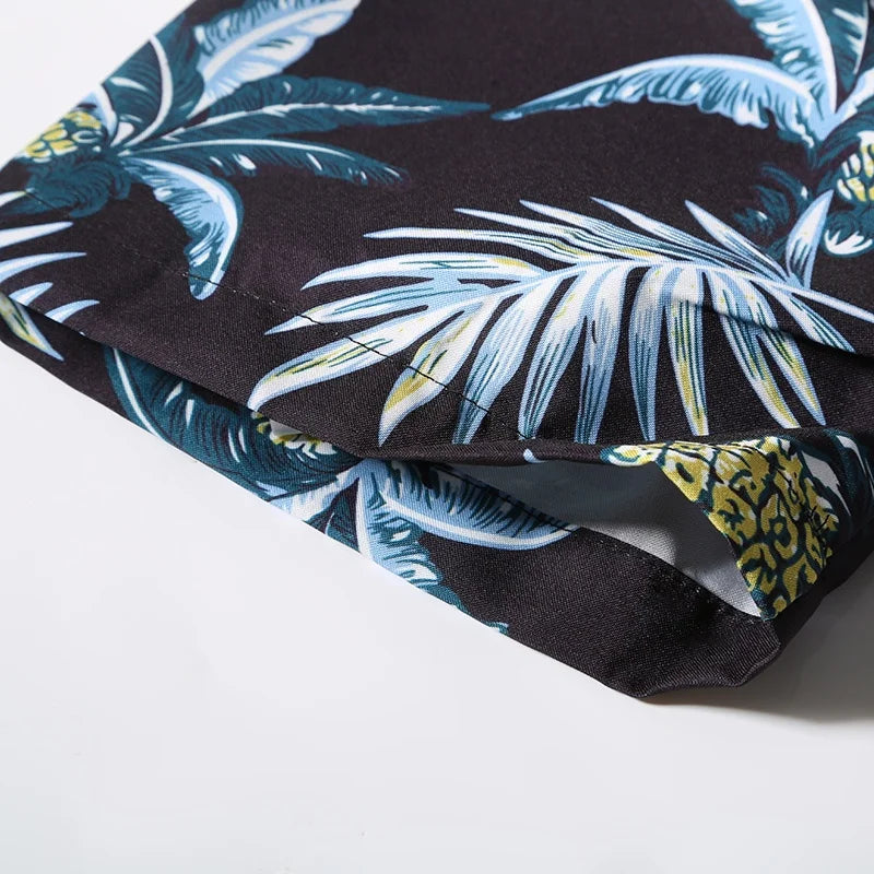 Men's Summer Short Sleeve Printed Shirt Thin Beach Shirt Men's Clothing Turtle Neck Polo Shirt for Men Casual Top