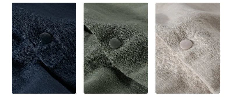 Spring and Autumn New Comfortable Linen Mens Jacket Loose Simple Casual Youth Versatile Cotton Linen Men Clothing FY202