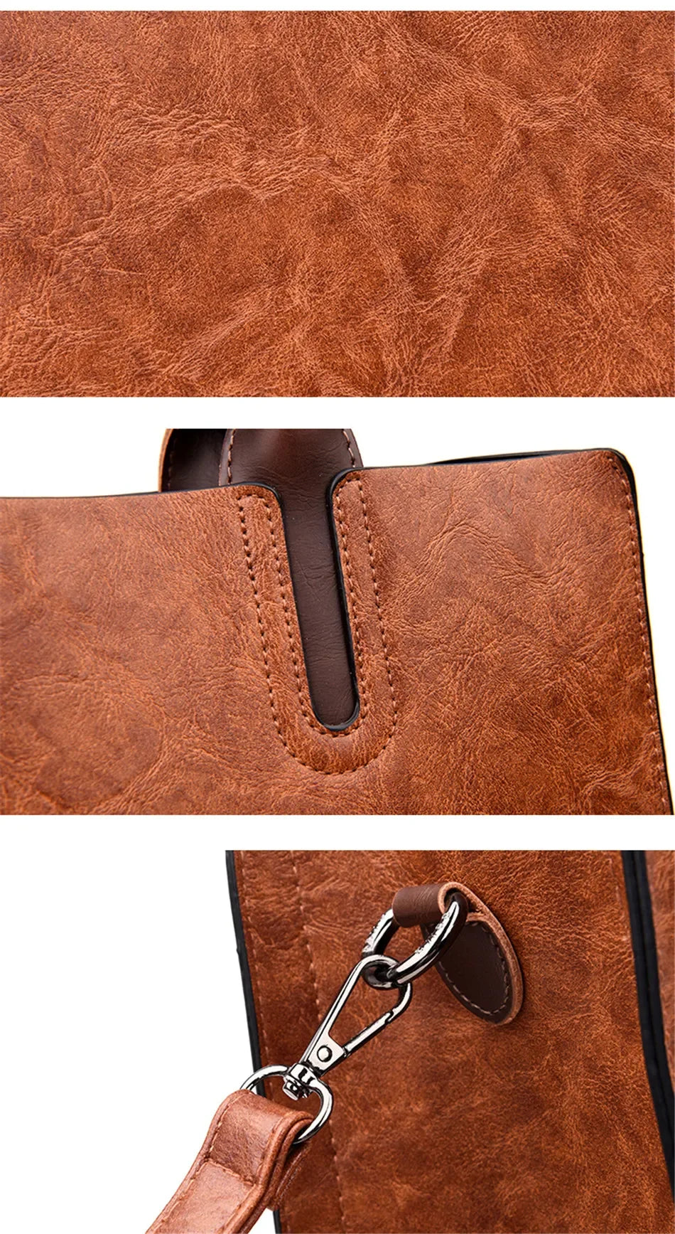 Vintage OIL SKIN Leather Big Casual Tote Women Bags High Quality Women's Handbags Shoulder Crossbody Bags Brown Black Sac A Main
