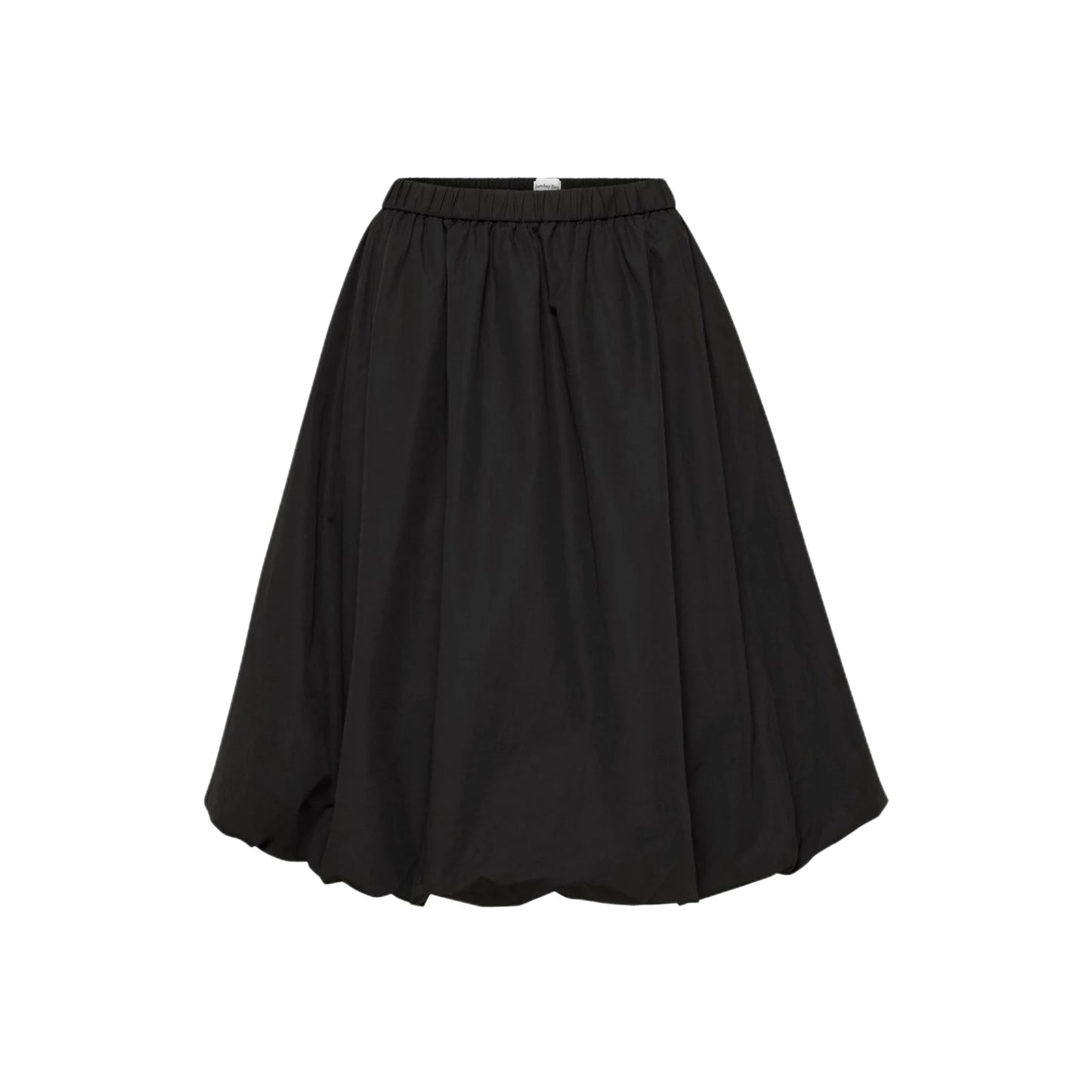 Women Bubble A-Line Skirt Casual Summer Solid Color Elastic Waist Gothic Midi Skirt for Beach Vacation Club Streetwear