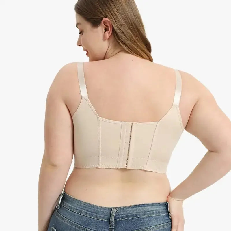 Push-Up Back Smoothing Bra Back Smooth Out Shaper Plus Size Wide Band Bras Shapewear Back Fat Smooth Underwear Shapers F Cup