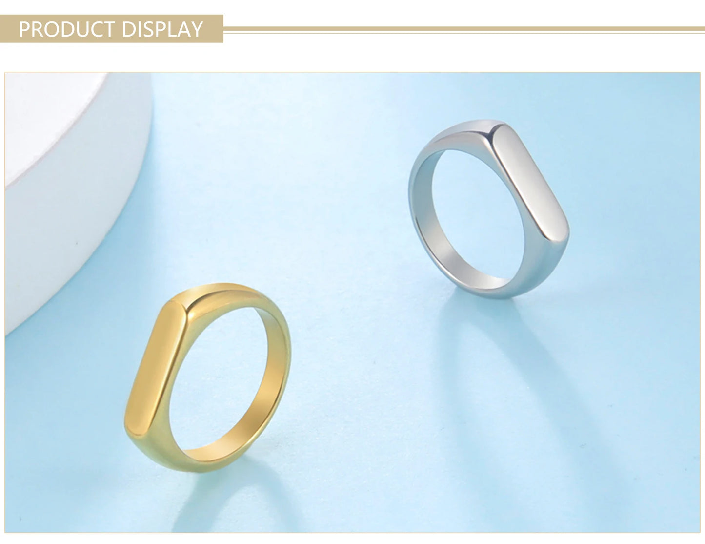 Skyrim Stainless Steel Signet Rings for Men Women Minimalist 5MM Wide Finger Rings 2025 Trend Wedding Couple Jewelry Gift Hot