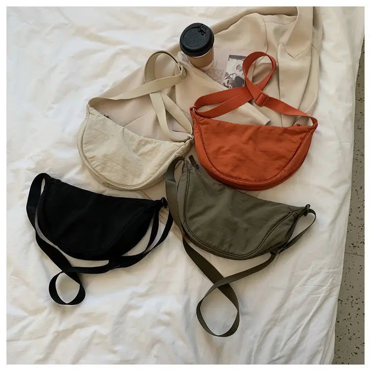 Summer New Nylon Waterproof All-match Messenger Bag Dumpling Bag Men and Women Multi-color High-quality Shoulder Bags