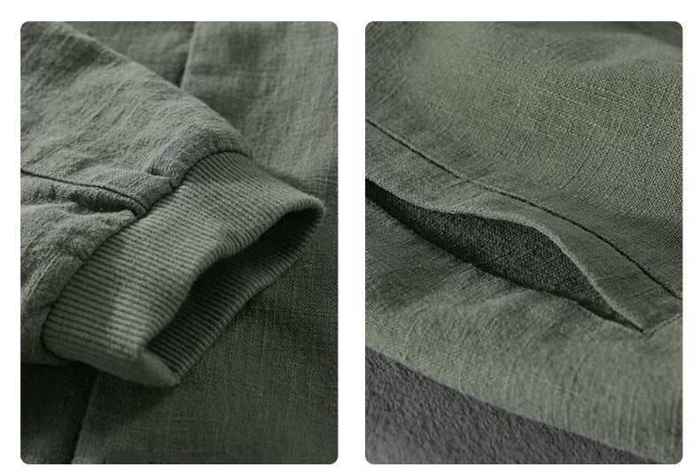 Spring and Autumn New Comfortable Linen Mens Jacket Loose Simple Casual Youth Versatile Cotton Linen Men Clothing FY202