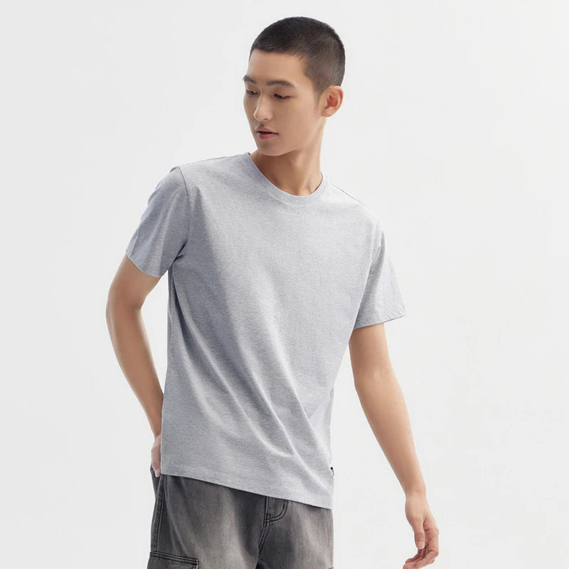 Semir Short Sleeve T-Shirt Men 2024 Summer New Simple Solid Colour Top Slim Pullover Summer Clothing T Shirt