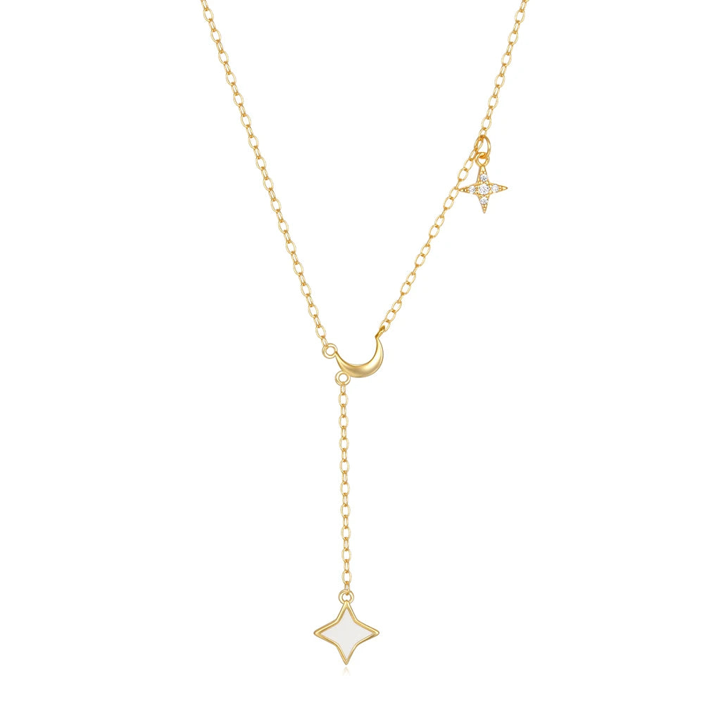 AIDE 925 Sterling Silver Personalized Snake Chain Adjustable Y Necklace Clavicle Pendant Chokers Necklace Women's Holiday Gifts