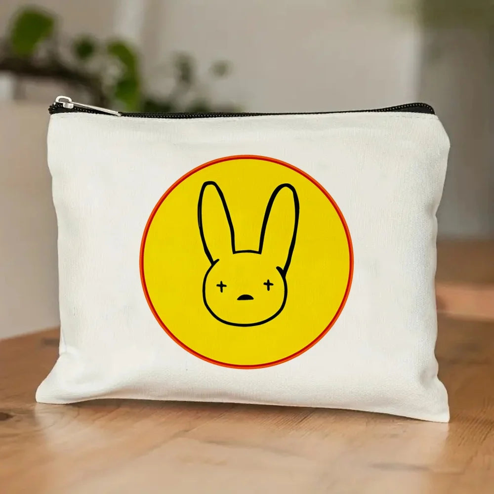 Un Verano Sin Ti Gift Bag Set, Bad Bunny Print Tote Bag, Casual Canvas Shoulder Bag with Mini Storage Bag
