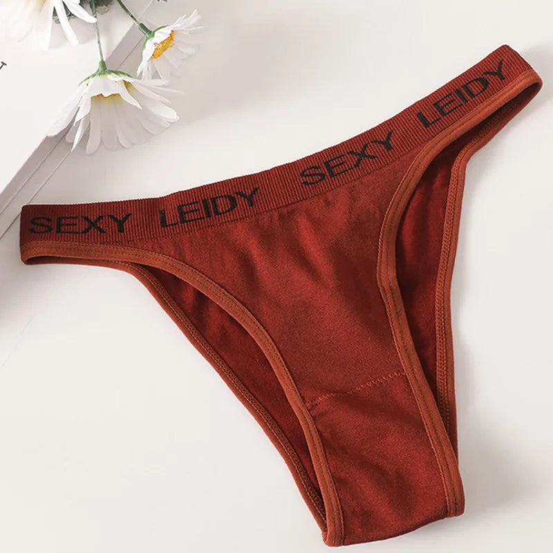 Letter Belt Brazilian Panties Women Seamless Underwear Female Underpants Sexy Briefs Lingerie Comfy Intimates