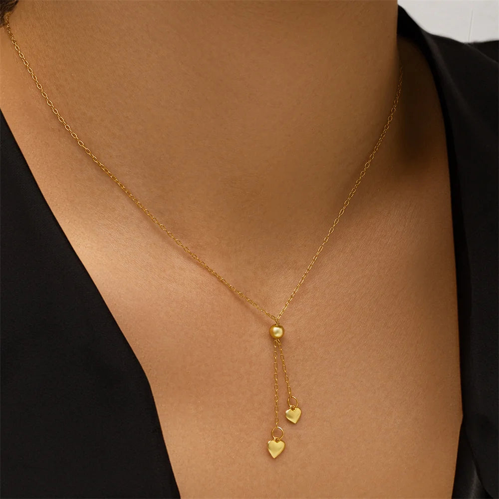 AIDE 925 Sterling Silver Personalized Snake Chain Adjustable Y Necklace Clavicle Pendant Chokers Necklace Women's Holiday Gifts