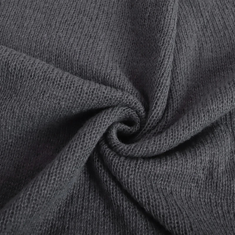 MSCSZ Red Long Sleeve Oversized Sweater Women Transparent Knitted Sweater 2025 Spring Autumn Cozy Sweaters Pullover Tops