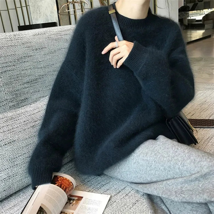 Women Sweater Womens Winter Sweaters Pullover Traf Female Knitting Overszie Long Sleeve Loose Knitted Outerwear Ropa De Mujer