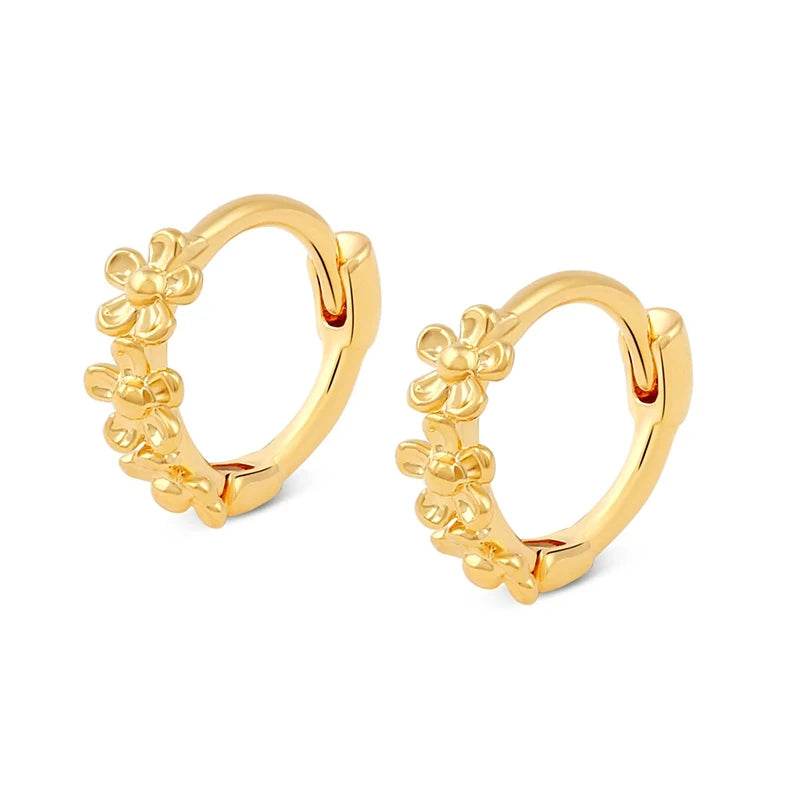 CANNER White Zircon Simple Love Round Earring For Women 925 Sterling Silver Earrings Hoops Pendiente Plata Piercing Gold Jewelry