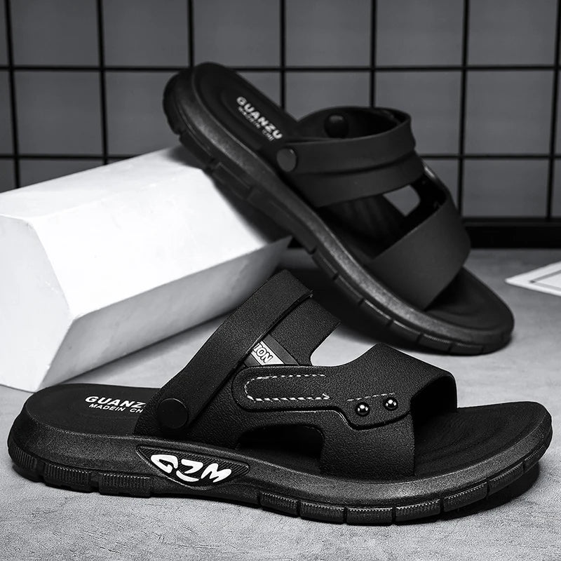 YRZL Men Slides Summer Comfortable Slippers Sandals for Men Soft Lightweight Breathable Casual Beach Shoes Indoor Outdoor Slides