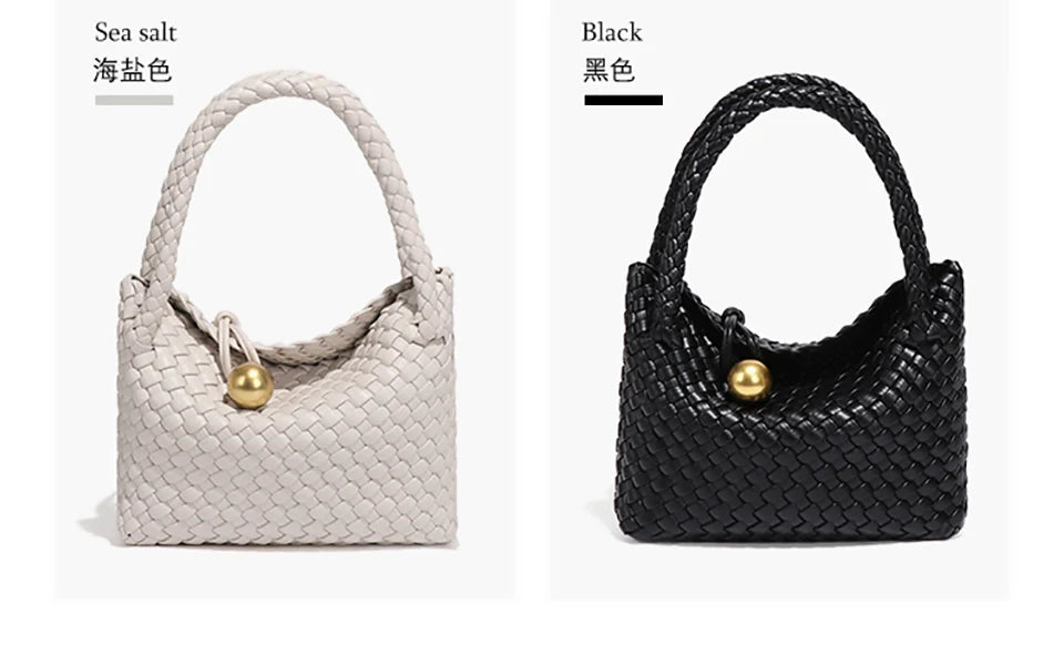 Woven Shoulder Bag for Women Crossbody Tote Bag for Women Small Handbag Vegan Leather Purse Tote Handbag Hobo Bag