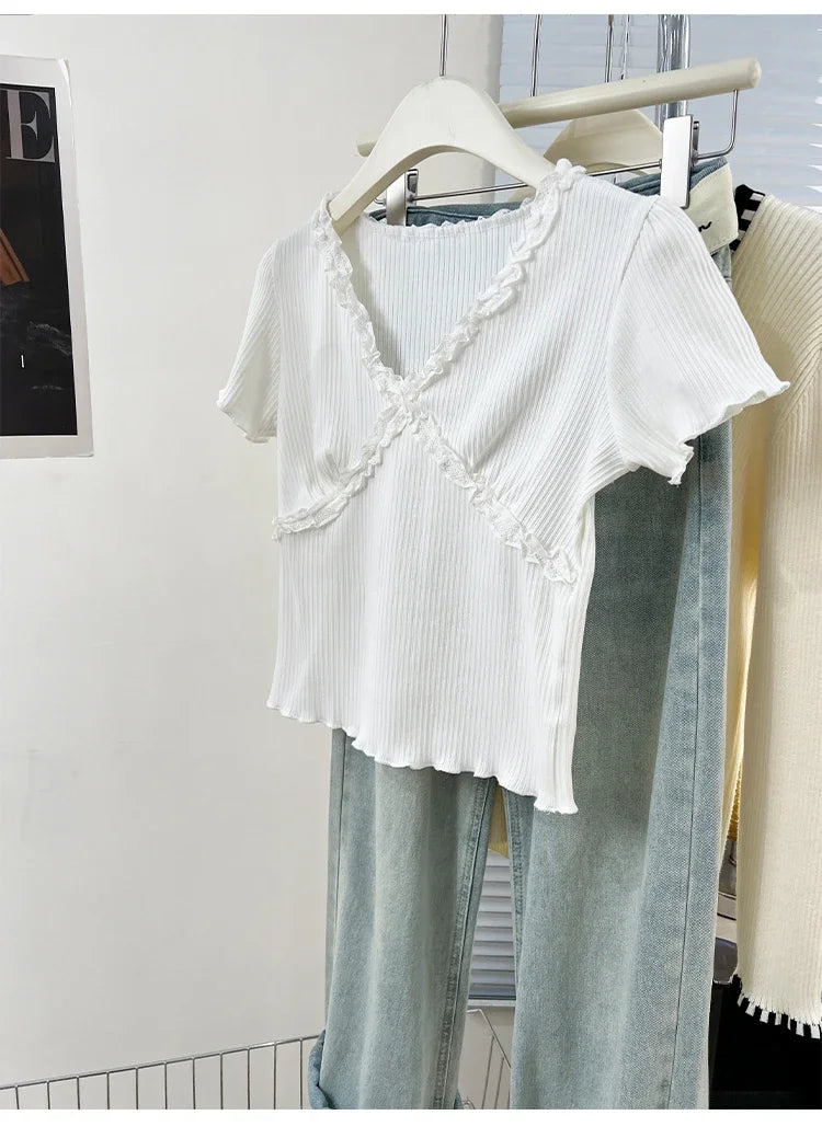Summer Women T Shirt T-Shirt Woman Clothes Tops Tshirt Female Crop Top Tees Y2k Para Mujer Ropa De Mujer Roupas Feminina Traf