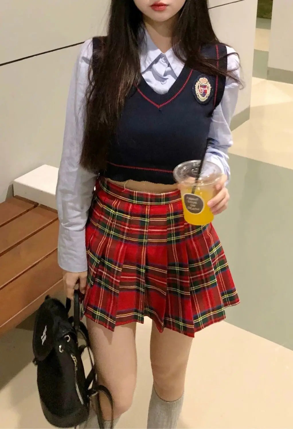 Plaid Pleated Mini Skirts for Women Casual Simple Korean Fashion Preppy Style Vintage Chic High Waist Faldas Hotsweet All-match