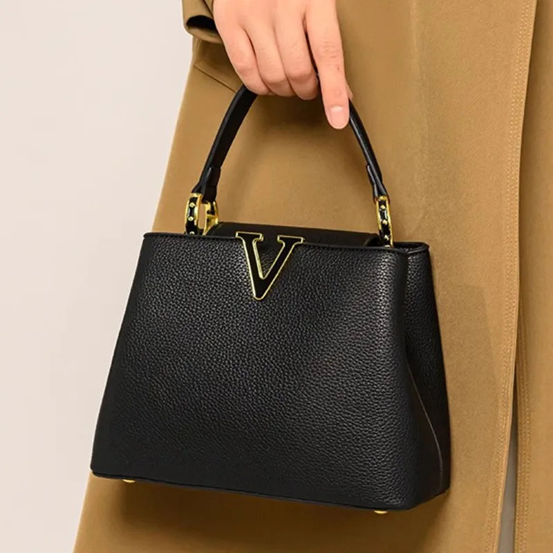 New Summer Versatile Women's Bag High-end Sense Exquisite Handbag Soft Leather Crossbody Commuter Bags Luxury Fashion