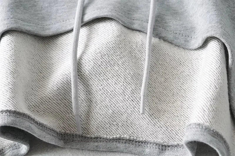 YPFF Spring New Style European Cropped Sports Drawstring Hooded Sweatshirt Women's Solid Color Versatile Long Sleeve Hooded Top