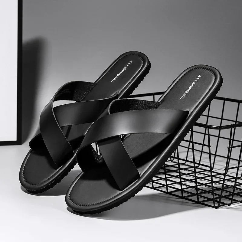New Slippers Men's Summer Casual Shoes for Men Outdoor Comfortable Soft Sole Slides Beach Sandals Size 39-46 Dropshipping