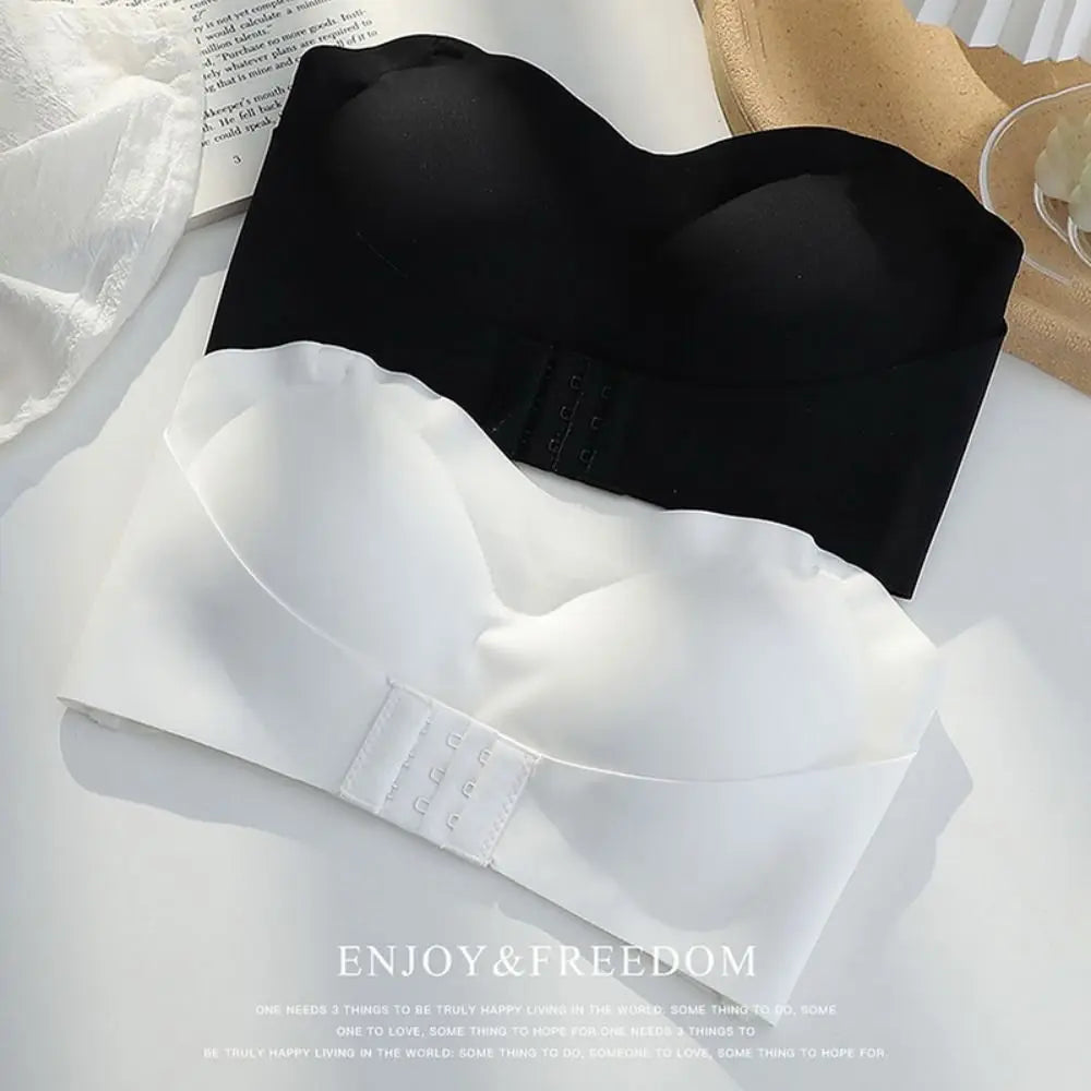 Wireless Strapless Bra Plus Size Non Slip Push Up Wedding Brassiere Big Breasts Sexy Lingerie Women