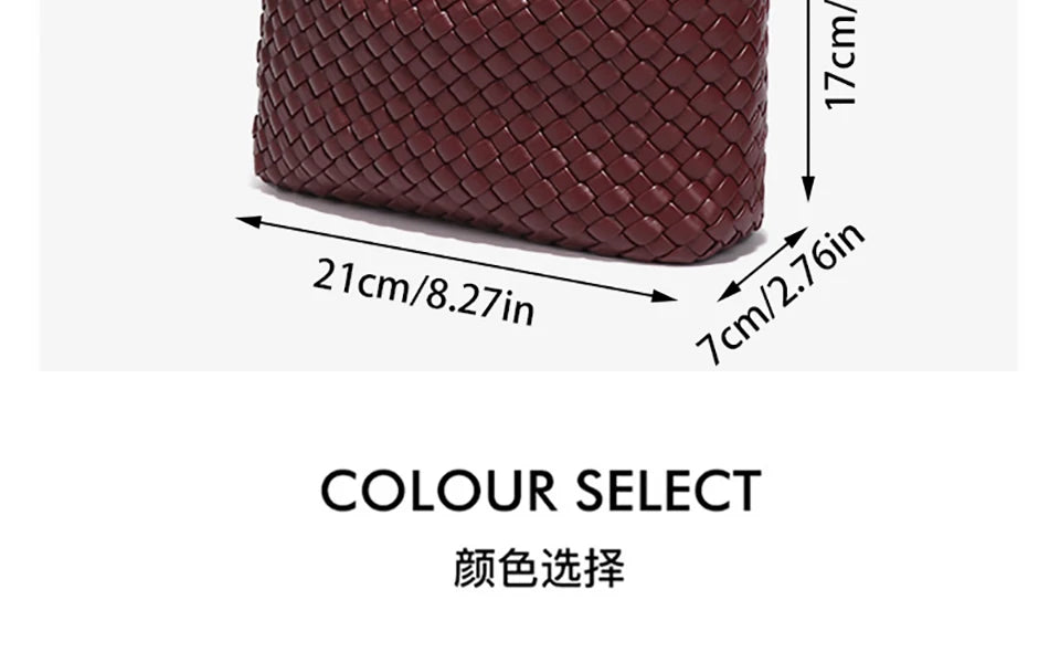 Woven Shoulder Bag for Women Crossbody Tote Bag for Women Small Handbag Vegan Leather Purse Tote Handbag Hobo Bag
