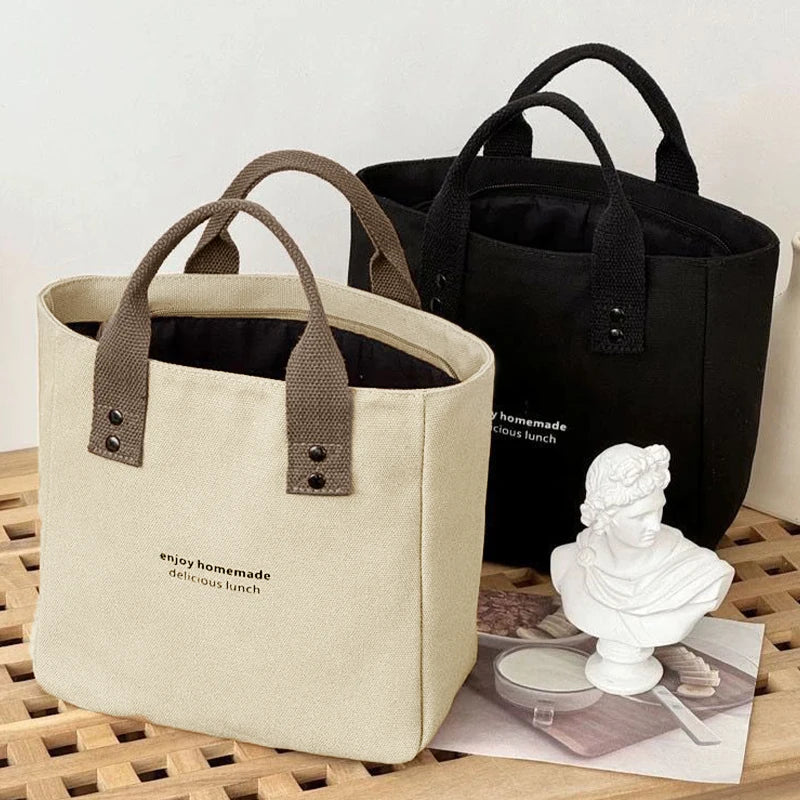 Women's Canvas Handbag Solid Color Women's Casual Large Capacity Travel Bag