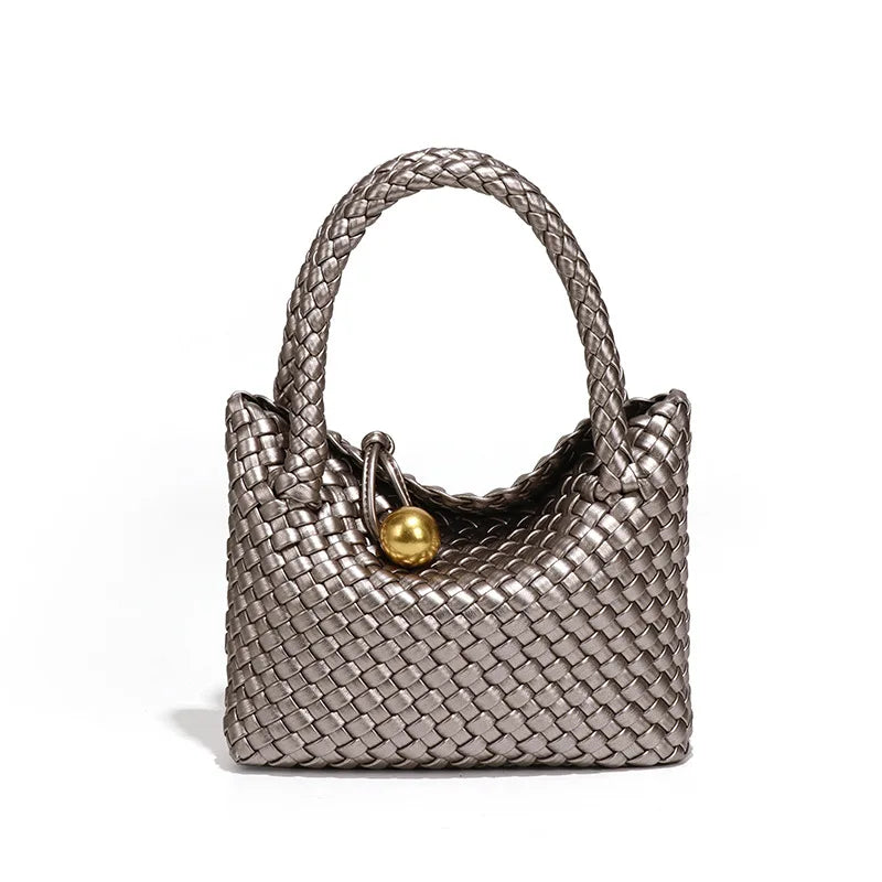 Woven Shoulder Bag for Women Crossbody Tote Bag for Women Small Handbag Vegan Leather Purse Tote Handbag Hobo Bag