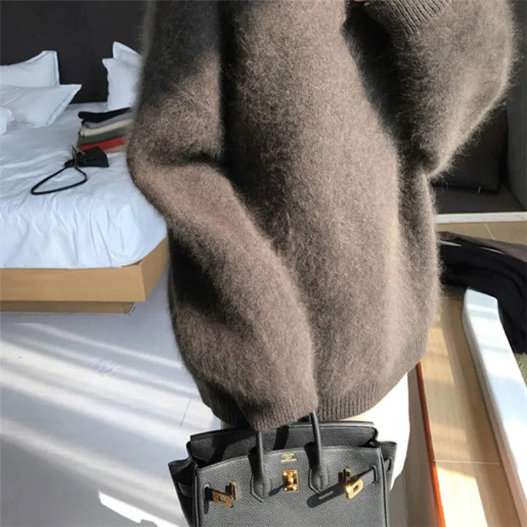 Women Sweater Womens Winter Sweaters Pullover Traf Female Knitting Overszie Long Sleeve Loose Knitted Outerwear Ropa De Mujer