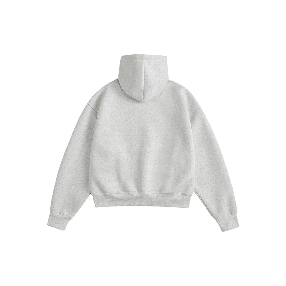 LAPPSTER Men Women Cleanfit Y2k Short Hooded Hoodies Korean Fashions 2000s Sweatshirts Tracksuit Grey Harajuku Big Pocket Hoodie