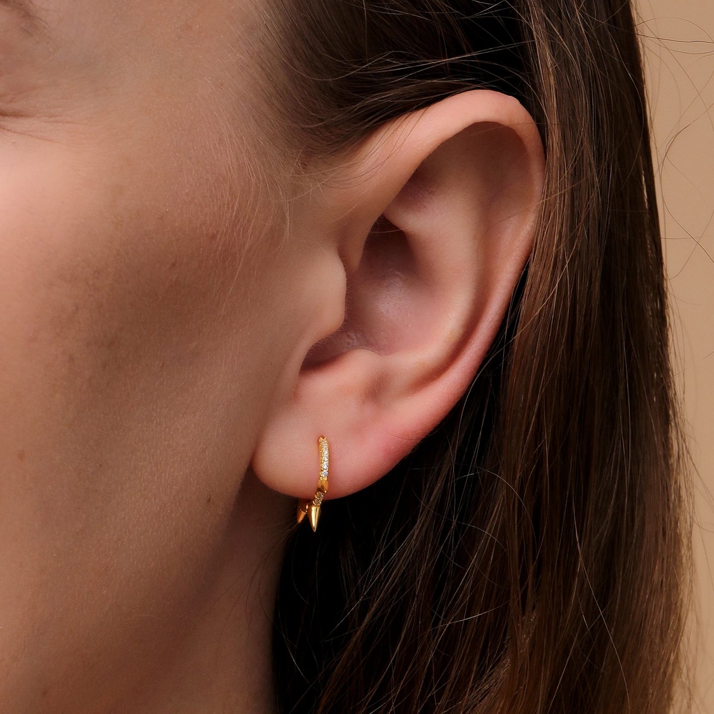 CANNER White Zircon Simple Love Round Earring For Women 925 Sterling Silver Earrings Hoops Pendiente Plata Piercing Gold Jewelry